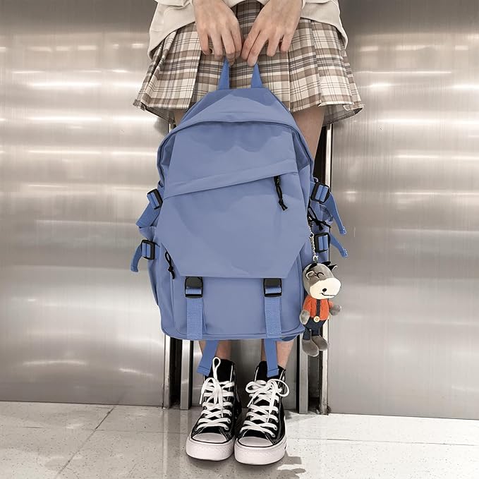 coowoz College Backpack Waterproof Black College Bags For Women Lightweight Travel Rucksack Casual Daypack Laptop Backpacks For Men Women(Blue Purple)