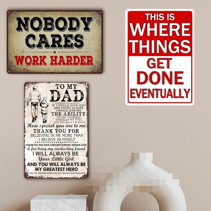 Gym Posters For Home Gym Nobody Cares Work Harder Gym Tin Sign Wall Art Metal Decor Boxing Poster Funny Garage Motivational Posters 8x12 Inch