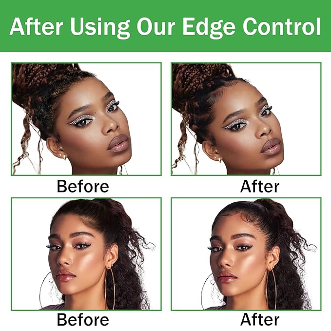 8.8 OZ Edge Control Wax for Women Strong Hold Non-greasy Edge Control Smoother Edge Wax Styling Gel Edge Control for Black Hair No Flaking, White Residue, Shine and Smooth (Sweet Melon)