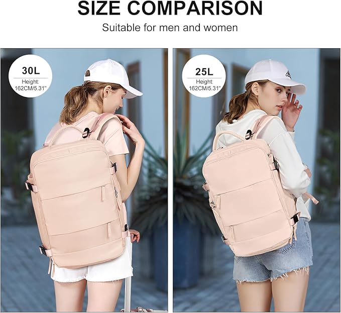 coowoz Travel Backpack For Women Men,Carry On Backpack,Hiking Backpack Waterproof Outdoor Sports Rucksack Casual Daypack Travel Essentials（Beige）