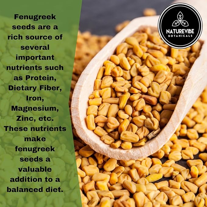 Naturevibe Botanicals Fenugreek Seeds Whole, 5lbs | Methi seeds | Gluten Free & Non-GMO | Hair and skin health (80 ounces)