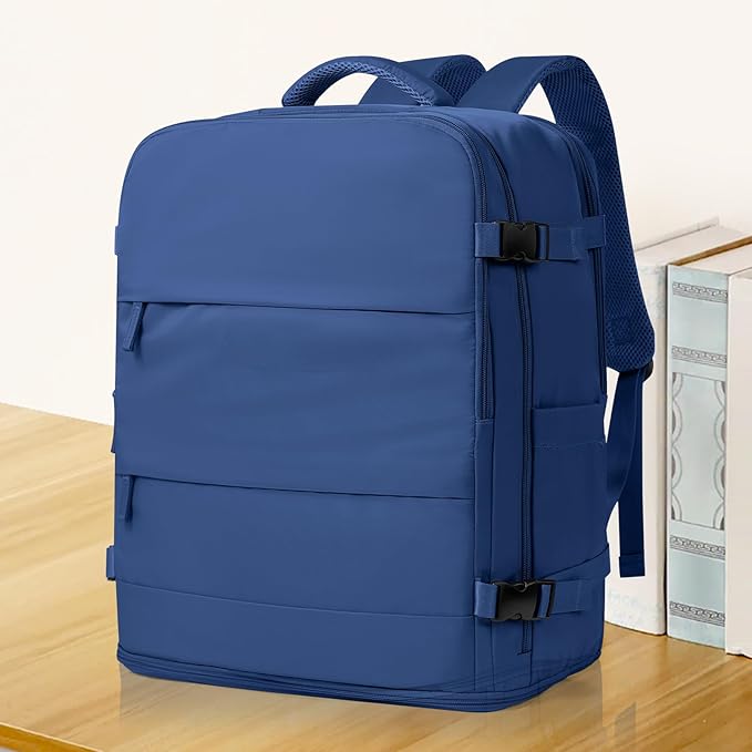 coowoz Travel Backpack for Women Man Carry On Backpack Mochila de Viaje Waterproof Teacher Personal Item Backpacks Travel Bag Essentials Rucksack Airplane Accessories Must Haves Royal Blue