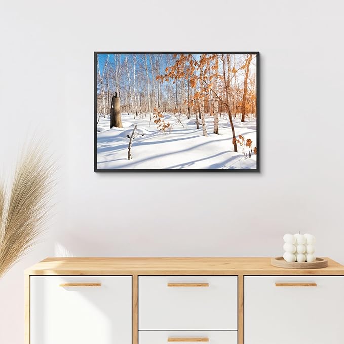 Golden State Art, A2 Aluminum Picture Frame, Black Metal Thin Poster Frames for 16.5x23.4 inch Photo, Acrylic Front, Wall Hook for Horizontal or Vertical Display, 3 Pack