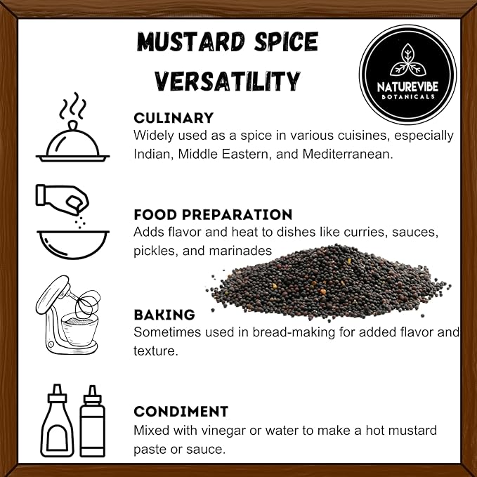 Naturevibe Botanicals Black Mustard Powder 5lb | Non GMO Gluten Free Vegan | Indian spice made with 100% Pure Black Mustard Seeds | Bulk Bag (80 Ounces)
