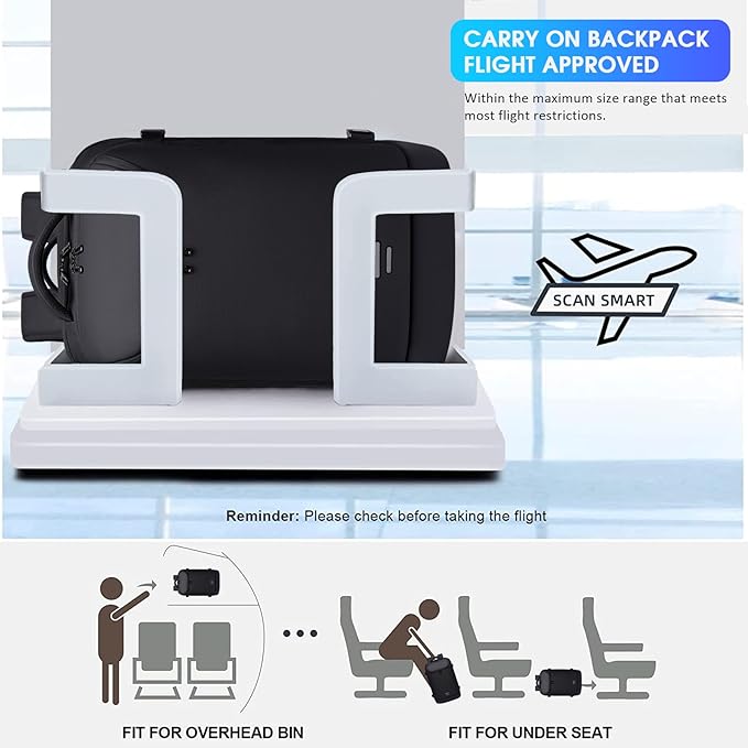 Vacuum Seal Travel Backpack 45L Expandable Air Compression System Water Resistant 17 Inches Laptop Backpack for Women & Men with USB Charging Port- Vacuum Pump Included