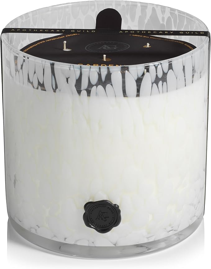 Zodax Apothecary Guild Scented Opal Glass Jar Candle - 128 oz/5-Wick - Gardenia