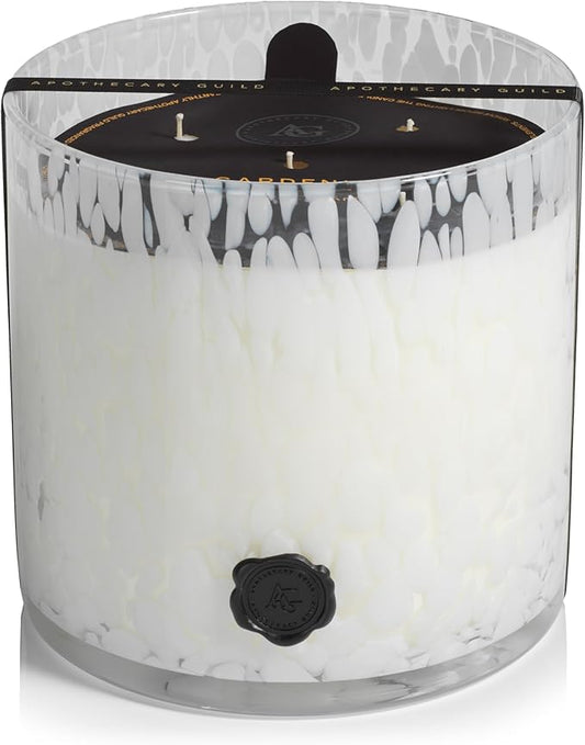 Zodax Apothecary Guild Scented Opal Glass Jar Candle - 128 oz/5-Wick - Gardenia
