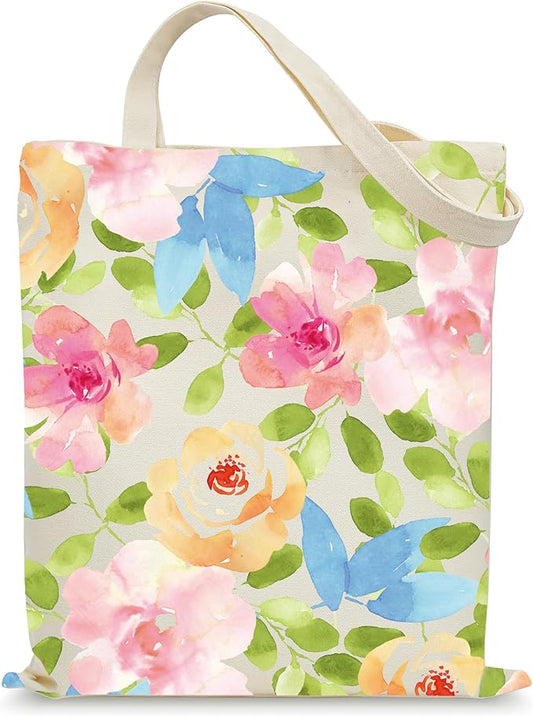 Tote Bag for Women, Canvas Tote Bag with Pockets,Canvas Shopping Bags,Reusable Grocery Bags