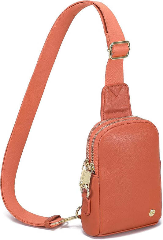 INICAT Travel Small Sling Bag Leather Crossbody Bags for Women Fanny Packs Cross Body Bag for Woman Cross Body Purses