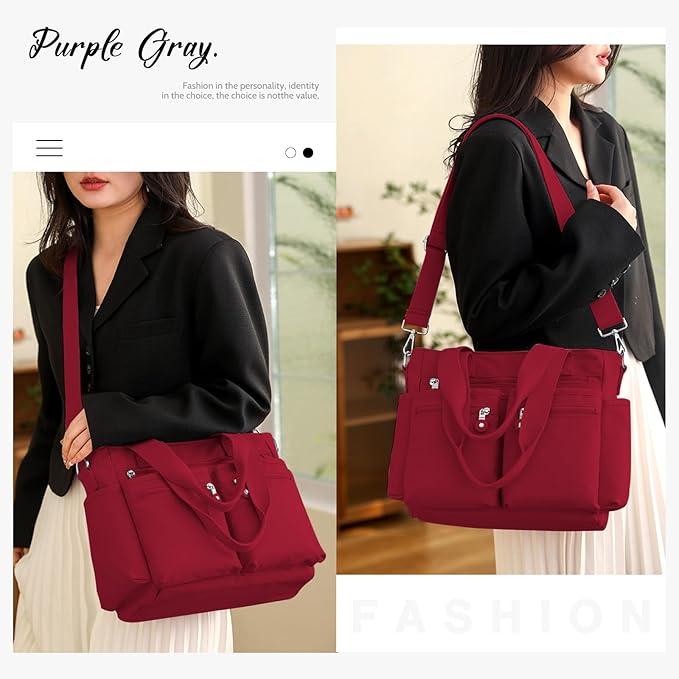 Tote Bag for Women Canvas Handbags for Woman Crossbody Bags with Multiple Pockets