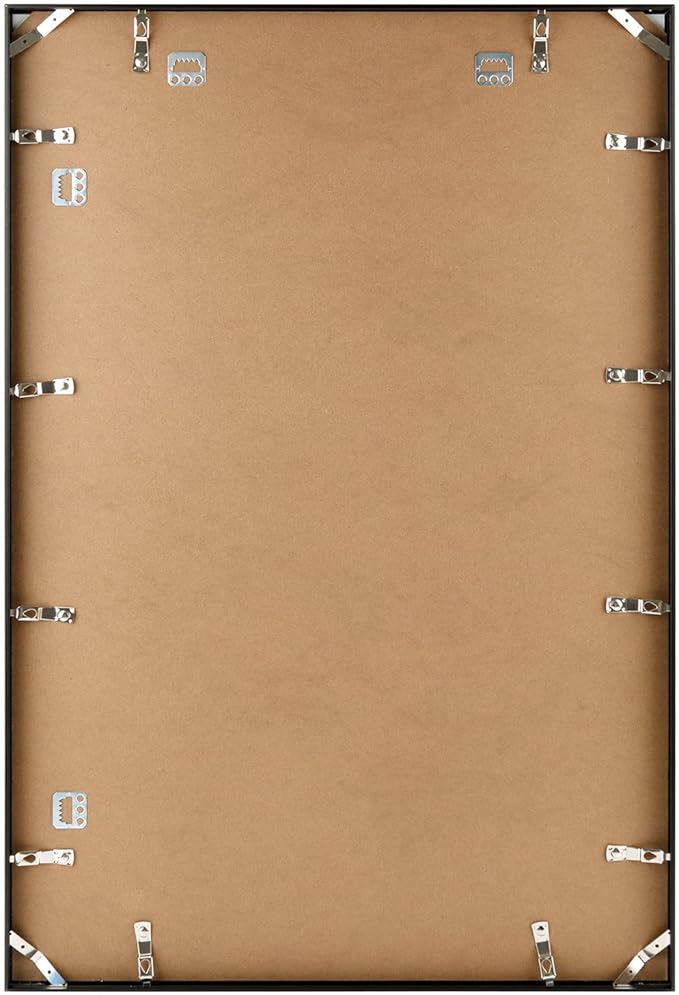 Golden State Art, 20x30 Aluminum Picture Frame, Black Metal Thin Poster Frames for 20 x 30 inch Photo, Acrylic Front, Wall Hook for Horizontal or Vertical Display, 3 Pack