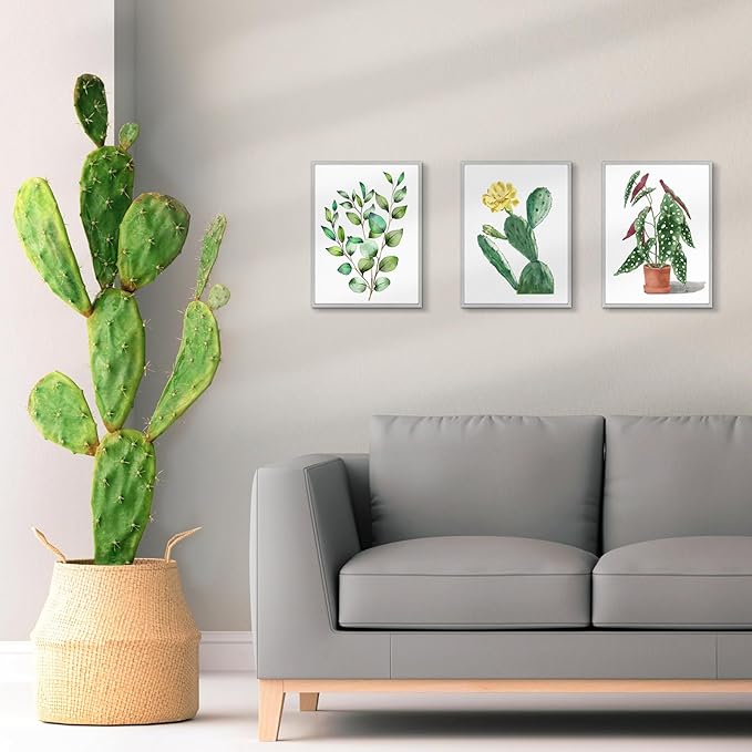 Golden State Art 12x16 Picture Frame 3 Pack - Aluminum Frames with 8.5x11 Removable Mats & Real Glass, Display 12x16 Posters or 8.5x11 Photos - Silver Gallery Wall Frames for Home Office Decor