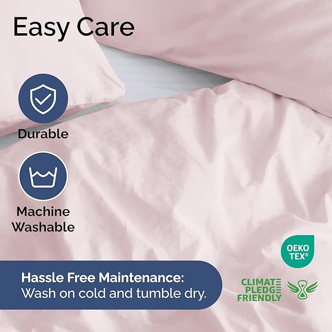 Duvet Cover Full Size Set - Extra Soft Full Size Duvet Cover 80 x 90 with 2 Pillow Shams - Hotel Luxury Easy Care and Fade Free w/Zipper Closures & Ties - Comfy Breathable Bedding Set (Lavender Pink)