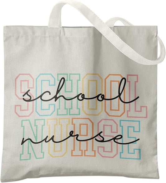 Nurse Canvas Tote Bag for Women,Registered Nurse Appreciation Gifts, Reusable Grocery Shopping Bags