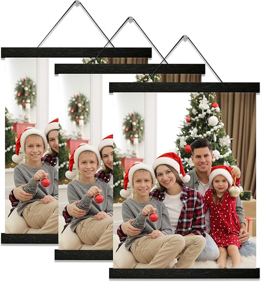 3 Pack Magnetic Poster Hanger Frame 16 inch Black- 16x24 16x22 16x20 Poster Frame for Wall Art Pictures Photos Prints Maps Diamond Art Painting