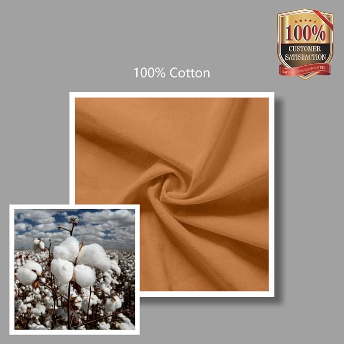 TOPDesign 6-Pack Economical 16"x15" Khaki Cotton Tote Bags, Lightweight Medium Reusable Grocery Shopping Cloth Bags, Suitable for DIY, Advertising, Promotion, Gift, Activity