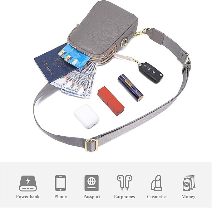 INICAT Travel Small Sling Bag Leather Crossbody Bags for Women Fanny Packs Cross Body Bag for Woman Cross Body Purses