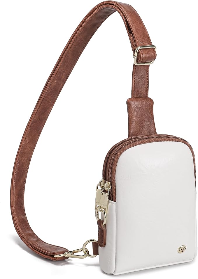 INICAT Travel Small Sling Bag Leather Crossbody Bags for Women Fanny Packs Cross Body Bag for Woman Cross Body Purses