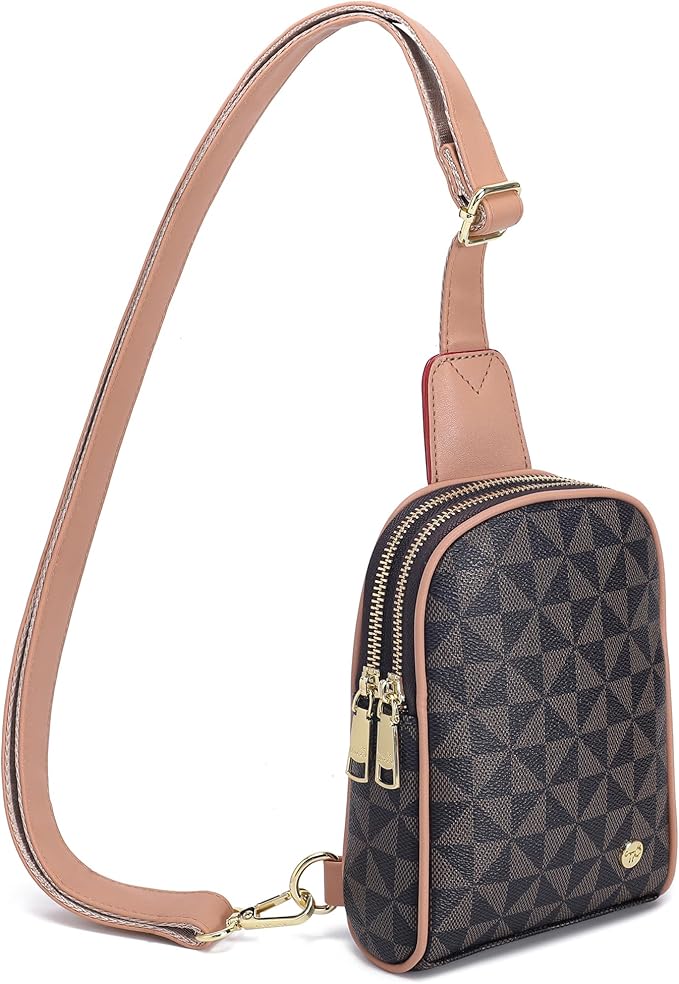 INICAT Travel Small Sling Bag Leather Crossbody Bags for Women Fanny Packs Cross Body Bag for Woman Cross Body Purses