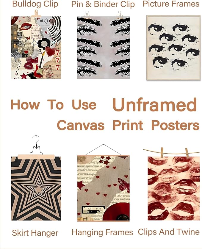 ASTRDECOR Downtown Girl Room Decor Set of 16 - Y2k Posters for Bedroom Decor, Downtown Girl Wall Art Prints Aesthetic Pictures, Vintage Coquette Wall Collage Kit Y2K Room Decor for Teen Girls, Retro Rockstar Posters【Unframed】