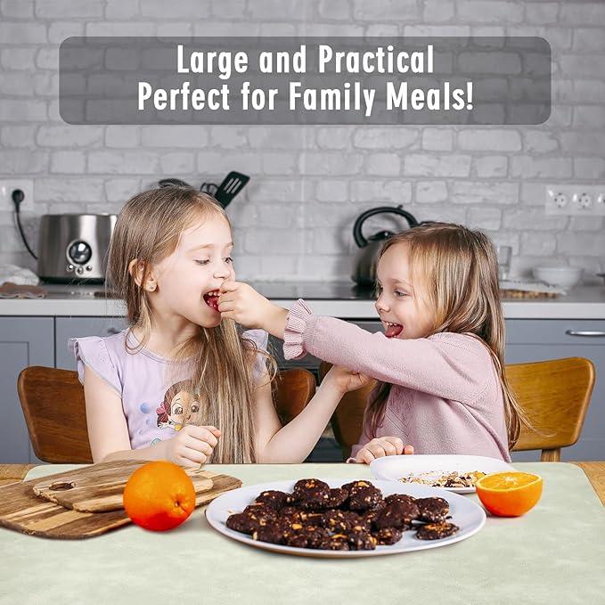 UnivoColors Washed Cowhide Pattern Faux Leather Big Size Placemats Set of 8, Waterproof Easy to Clean Anti-Slip PU Table Mats for Party Decoration19.7″×13.6″,Dark Brown Retro Cowhide Pattern