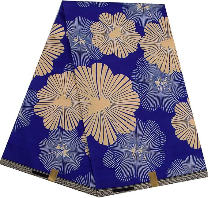 African Fabric Kente Cloth by The Yard 6 Yards/Pieces Polyester African American Ankara Print Wax Fabric A31