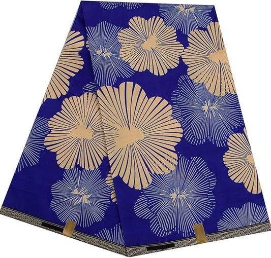 African Fabric Kente Cloth by The Yard 6 Yards/Pieces Polyester African American Ankara Print Wax Fabric A31