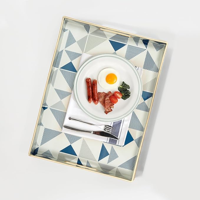 Coffee Table Tray, Serving Trays with Handles, Large Tray for Ottoman Coffee Table, Trays for Living Room Modern