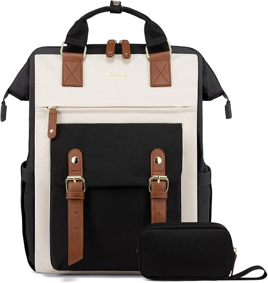 LOVEVOOK Extra Large Travel Laptop Backpack for Women, 18 Inch Work Backpack Purse, Teacher Business Computer Bag Weekender Backpack with Luggage Strap, Doctor Nurse Bags College Bookbag