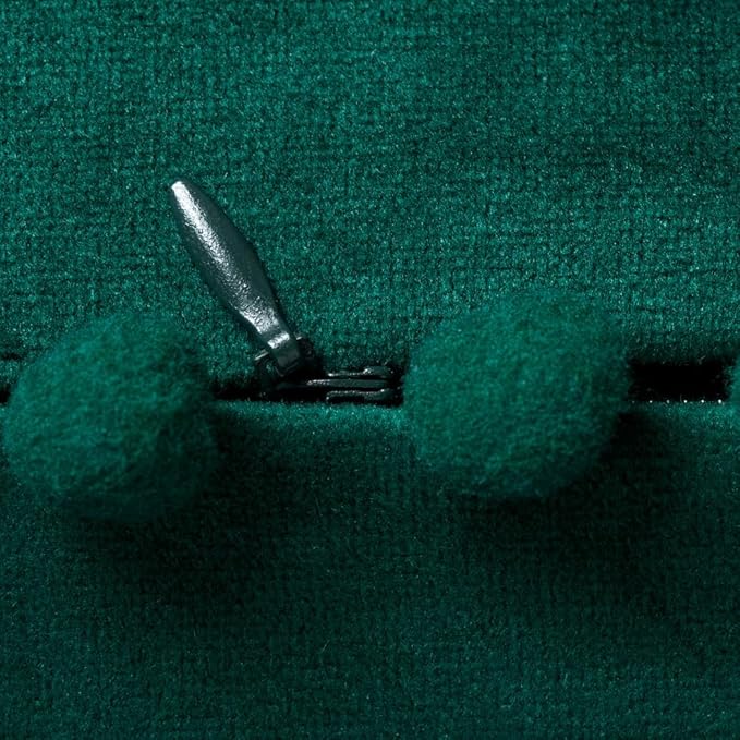 DEZENE Decorative Pillow Covers 24x24 Green: 2 Pack Cozy Soft Pom-poms Velvet Square Throw Pillow Cases for Farmhouse Home Decor