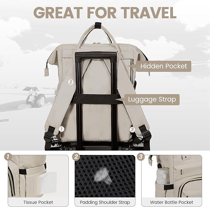 LOVEVOOK Laptop Backpack for Women Teacher Backpack Nurse Bag,Work Bag Backpack Purse Bag Anti-Theft Travel Backpacks with USB Charging Port,15.6 Inch Backpacks for College Business Casual