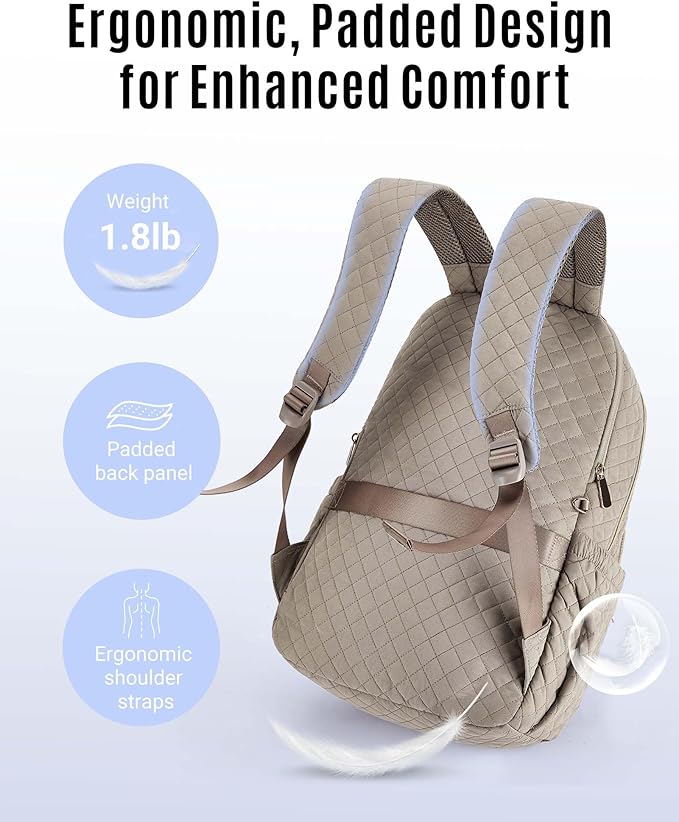LIGHT FLIGHT Women Backpack for Work Laptop Backpack Women Travel Backpack Laptop Bag 15.6'' Laptop backpack