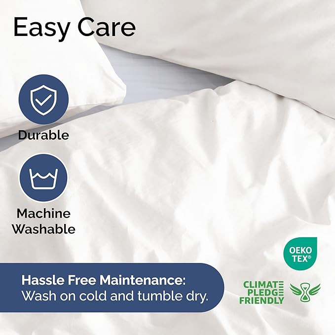 Duvet Cover King Size Set - Extra Soft King Size Duvet Cover 104 x 90 with 2 Pillow Shams - Hotel Luxury Easy Care & Fade Free w/Zipper Closures & Ties - Comfy Breathable Bedding Set (Antique White)