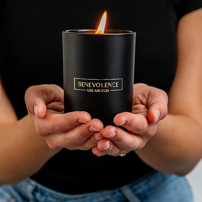 Benevolence LA Black Berries (Baies) Scented Candle | Soy Candles, Black Candle for Home | Gifts for Women and Men | Home Fragrance | Aromatherapy | Bathroom Freshener | 10oz