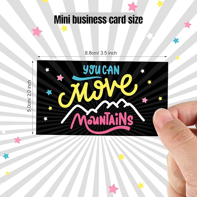 Outus 120 Pcs Motivational Encouragement Quote Cards - Inspirational Kindness Appreciation Gratitude Business Mini Notes, 30 Styles, 3.5 x 2 Inch (Dark Style)