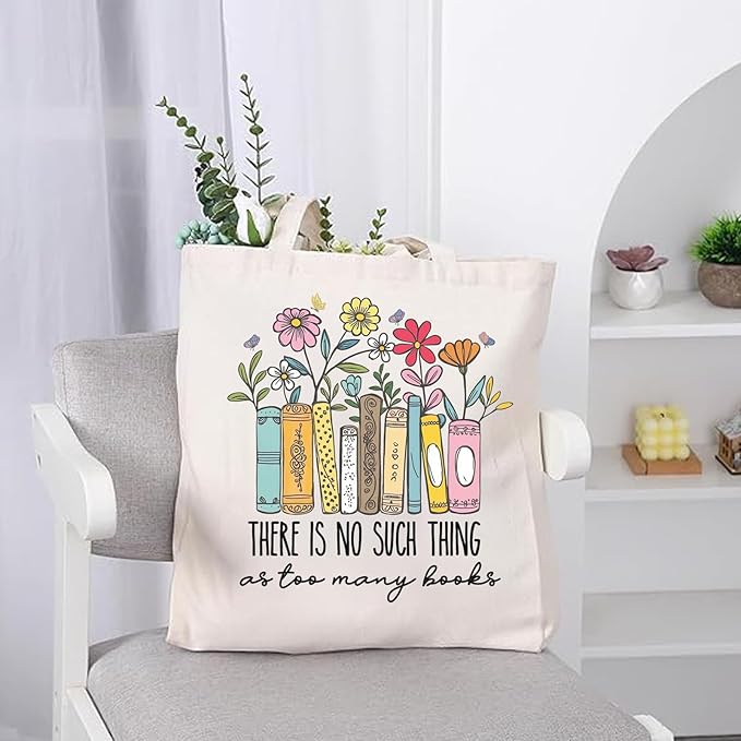 Book Lovers Gifts for Women - Cute Canvas Tote Bag Gifts for Women Adults, Book Lovers, Librarians&Readers,Perfect for Bookish Gifts,Mothers Day