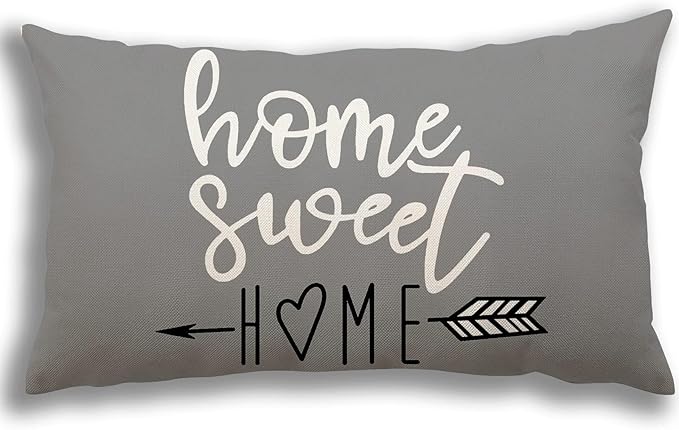 YCOLL Lumbar Pillow Covers 12x20 Set of 4, Modern Sofa Throw Pillow Cover, Decorative Outdoor Linen Fabric Pillow Case for Couch Bed Car，Gray