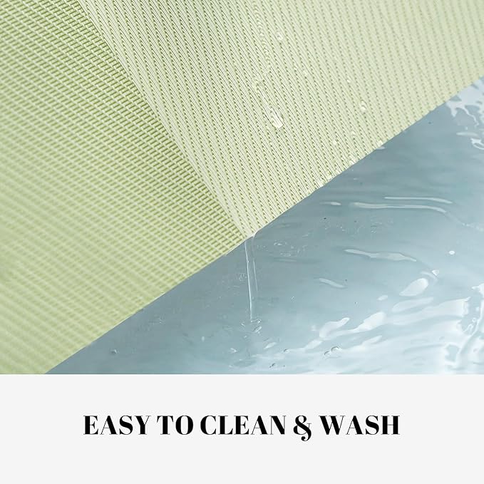 Placemats Set of 8 Vinyl/Plastic Woven Place Mats for Kitchen Table Indoor/Outdoor Washable Placemat Wipeable Dining Table Mats (Green Cube,8)