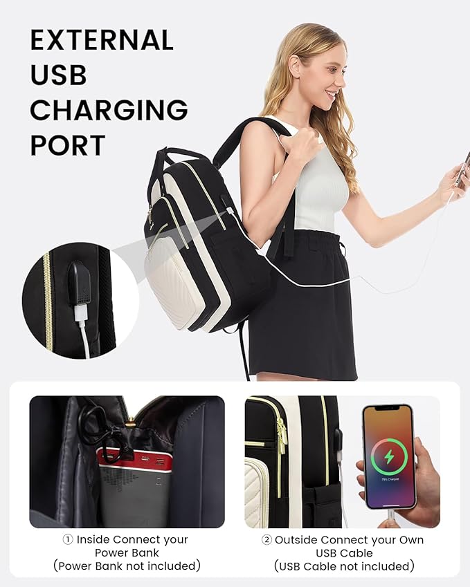 LOVEVOOK 15.6 Inch Laptop Backpack for Women,Fashion Work Travel Backpack,Waterproof Day Pack Purse for Teacher Nurse