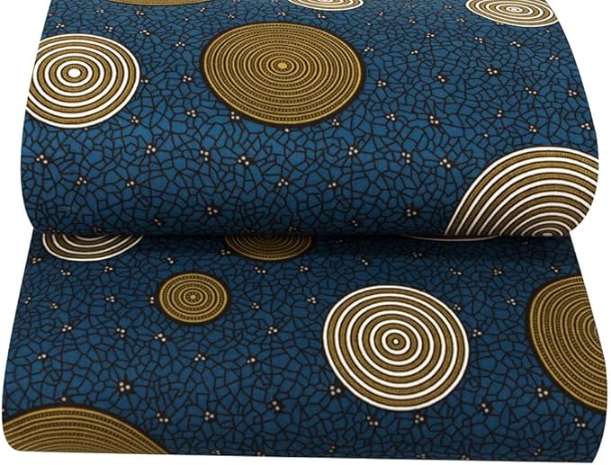 African Fabric Ankara Print Fabric 6 Yards for Party Dress A09