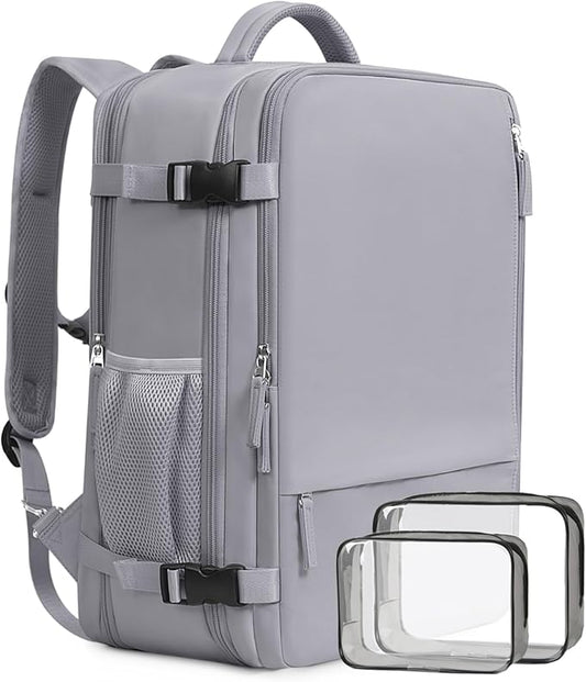 Beraliy Large Travel Backpack, Ailrline Approved Personal Item Bag, 17.3 Inch Laptop Backpack, 40L Carry On Travel Bag, Hiking Backpack, Casual Backpack, Dark Grey