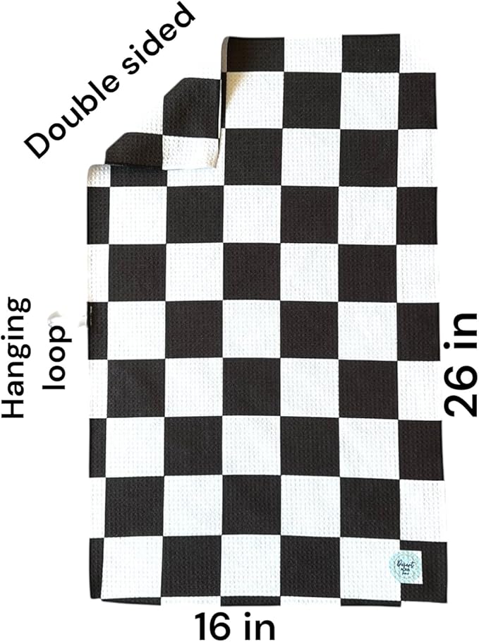 || 3 Pack Double Sided || Kitchen Towels || Dish Towels || Highly Absorbent || Hanging Loop || Dish Cloths || Modern || Designer Prints (Marigold/Mint)