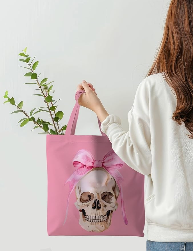 Halloween Tote Bag, Halloween Gifts for Women, Horror Tote Bag, Reusable Grocery Bags Shopping Bags