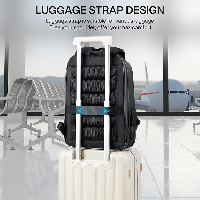 Hanke Carry on Backpack Travel Laptop Backpack for Men & Women, Durable Rucksack Weekender Bag Daypack(Graphite Black)