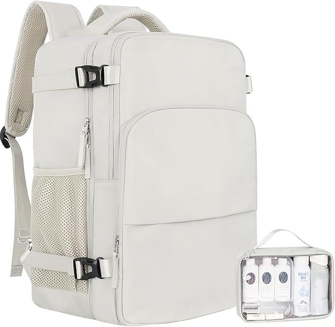 Travel Backpack for Women, Carry On Backpack Flight Approved, Personal Item Travel Bag with USB Charging Port, Casual Daypack College Bag Suitcase Backpack for Weekend, Fit 16 Inch Laptop