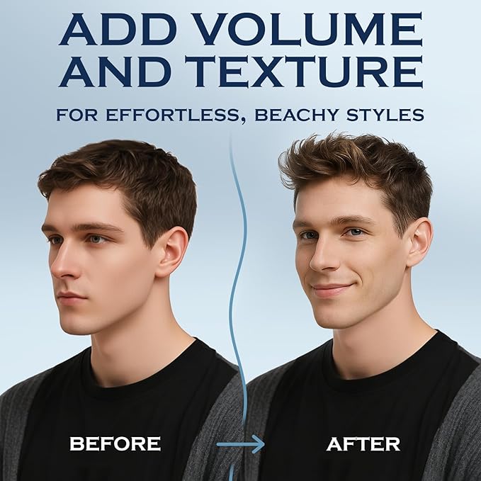 Sea Salt Spray for Men, Texturizing Hairspray, Stocking Stuffers for Man, Surf Spray Adds Instant Volume, Travel Essentials, Christmas Gift for Men, 8.8 Oz