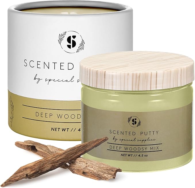 Special Supplies Scented Therapy Putty Dough - Infused with Pure Essential Oils for Aromatherapy and Meditation- Relaxation Gifts for Kids and Adults - Non-Stick (Deep Woodsy Mix (4.5 oz))