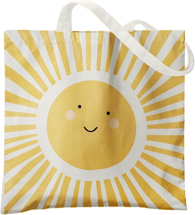 Cute Tote Bags, Sunshine Canvas Tote Bag for Women, Funny Sun Tote Bag, Sunshine Gifts for Women, Sunshine Reusable Grocery Bags Shopping Bags