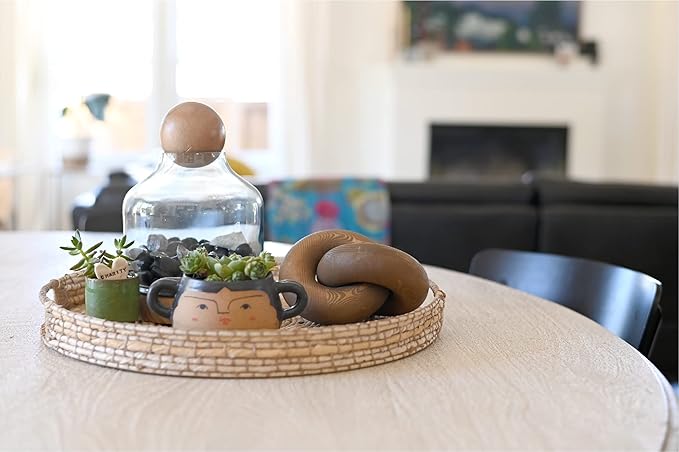 Rool Coffee Table Decor Coffee Table Books Decor Bookshelf Decorative Objects Modern Farmhouse Wood Knot Décor Dark Brown