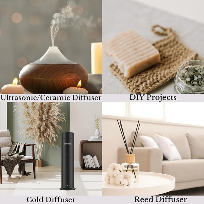 Hotel Diffuser Oil Inspired by The Ritz Carlton Hotel Scent - 120 mL 4.06 fl oz - Essential Oil Blend Botanical Jasmine, Bergamot & Fresh Marine Notes for Aromatherapy Diffusers - Escapade